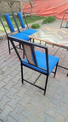 Restaurant chair with table complete setup