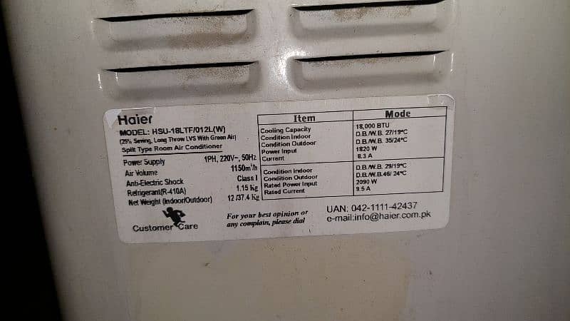 Haier 1.5 ton AC outer only 6