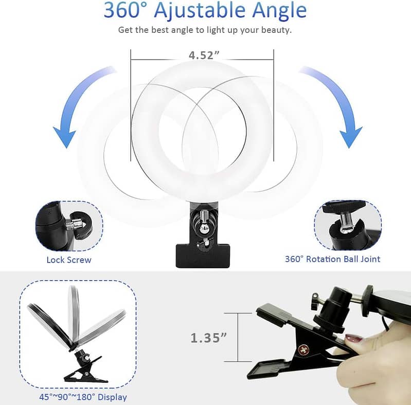 Video Conference Lighting Kit, Ring Light for Monitor A224 3