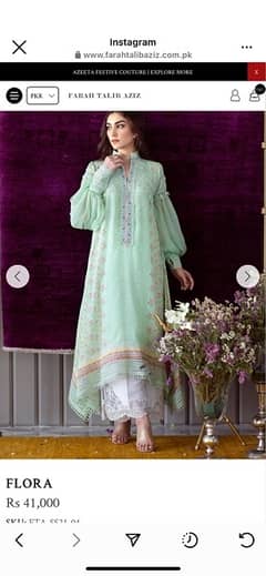 Farah Talib Aziz Luxury Silk Pret Available for sale