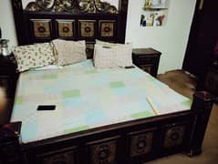 King Size Bed Set with Mattress, Side Tables & Dressing Table 0