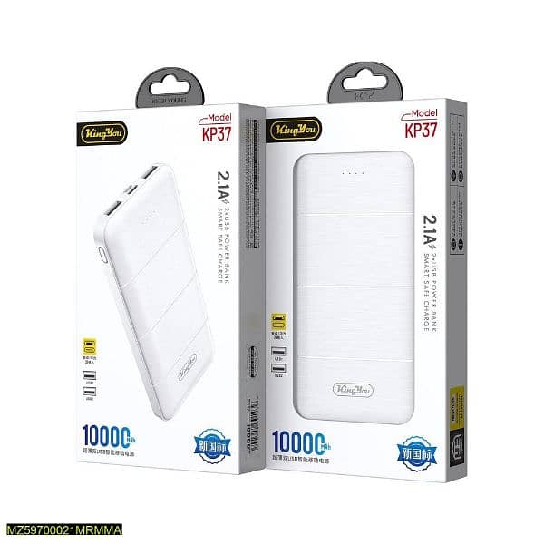Portable 10000mAh Type -C Power Bank 1