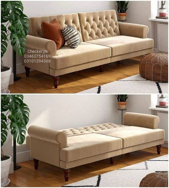 sofa cum bed with 1 year brand warranty or 10 year molty foam warranty 5
