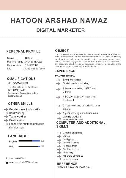 Digital marketer and Graphic designer 9