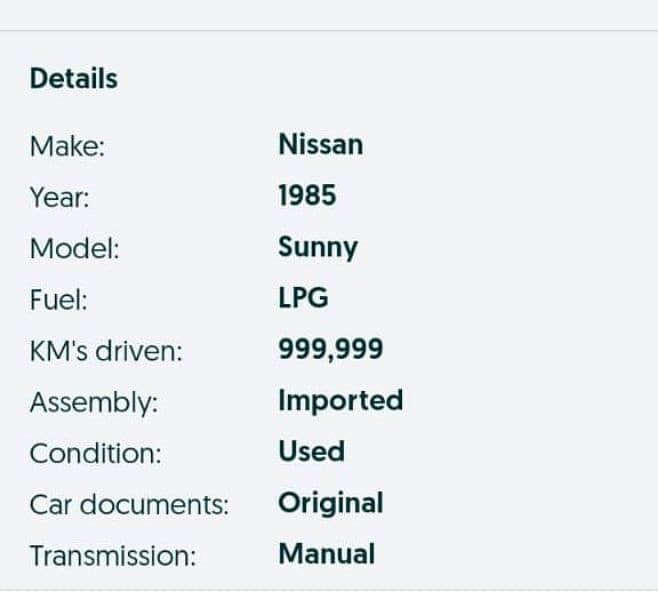 Nissan Sunny 1985 9
