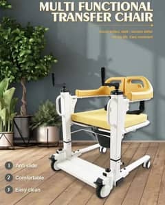 Patient Transfer Lifter Wheel Chair with Commode