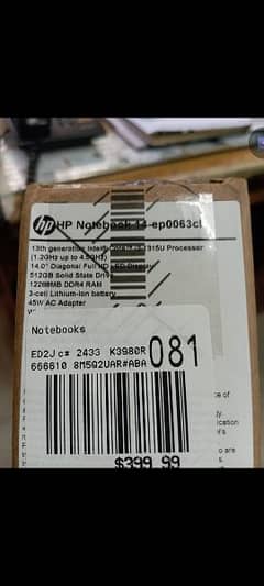 HP Notebook 14-ep0063cl laptop 13 gen core i3