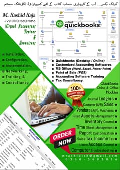 I provide quickbooks software, pos, networking, GST Income Tax Isb Rwp