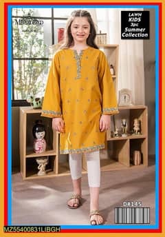3 Pcs Girls’s  Unstitched  lawn Embroidered  suit