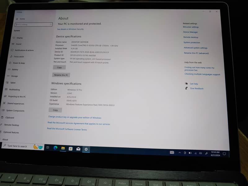 Microsoft surface laptop 2 7