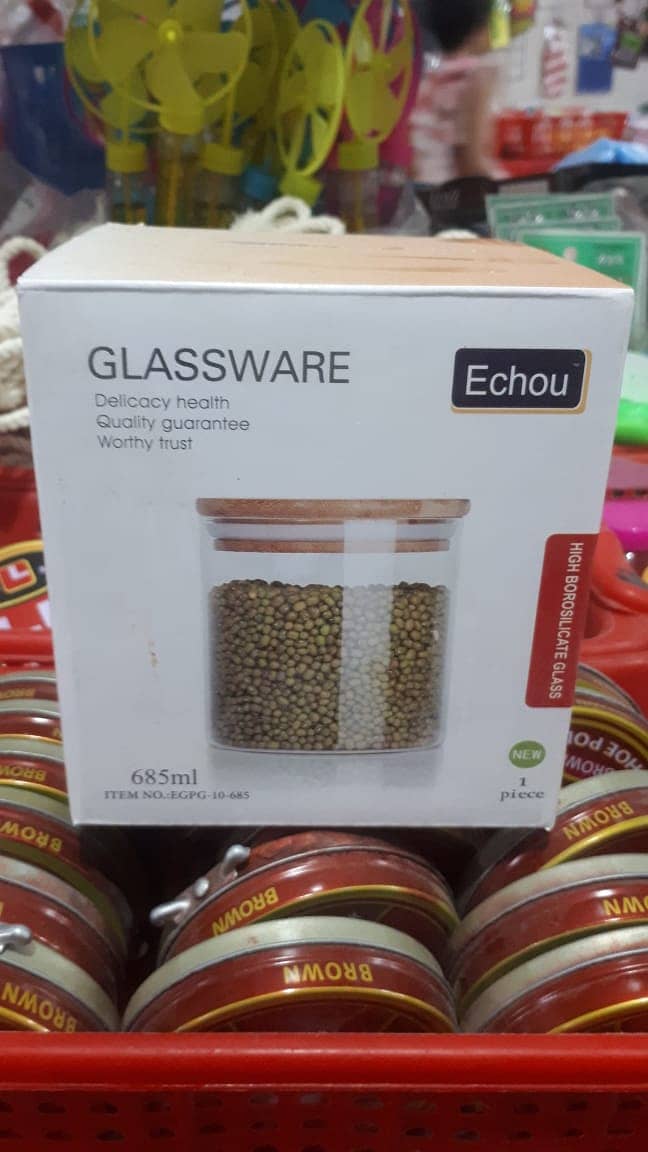 Mini Glass Jars with Bamboo Lids, 685 ML Spice Jars, Food Storage 3