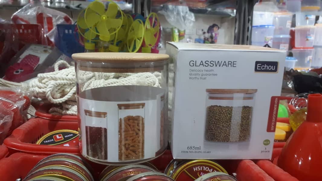 Mini Glass Jars with Bamboo Lids, 685 ML Spice Jars, Food Storage 9