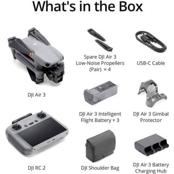 DJI AIR3 Combo Package RC2 Seal Box Pack Non Active Drone 1