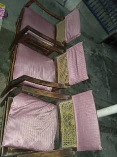6 wodden Chairs for sale 0