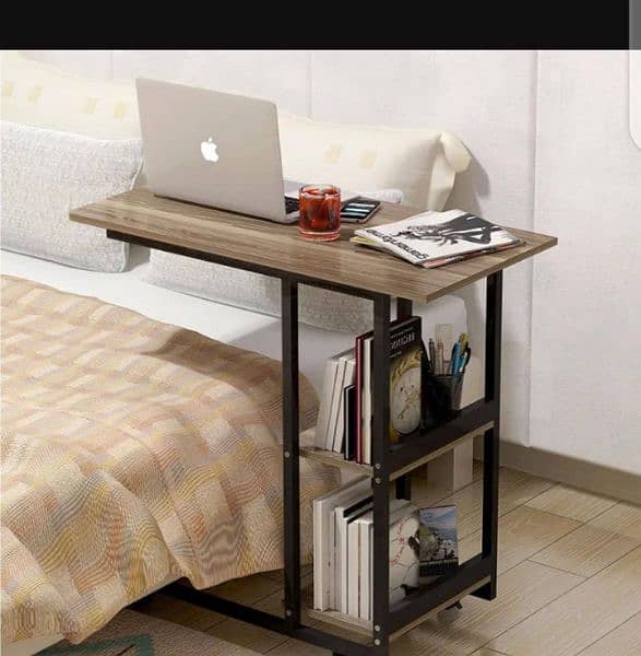 Table/Wooden laptop side table for sofa and bed 5