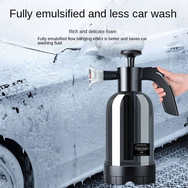 Portable High Pressure Car Wash Foam Sprayer  2L (Black) | Manual 1