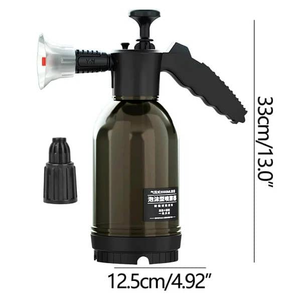 Portable High Pressure Car Wash Foam Sprayer  2L (Black) | Manual 5