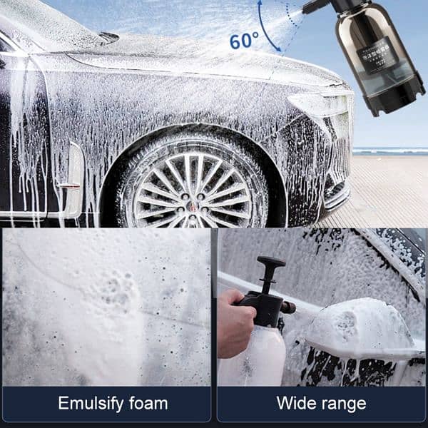 Portable High Pressure Car Wash Foam Sprayer  2L (Black) | Manual 8