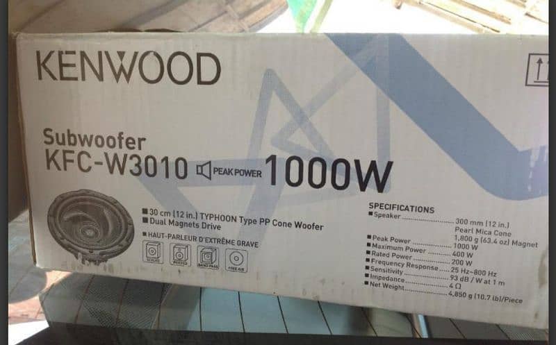 Kenwood SubWoofer 1000W 1