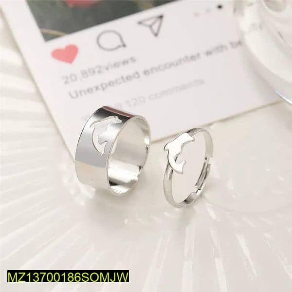 Couple dolphin style ring 3