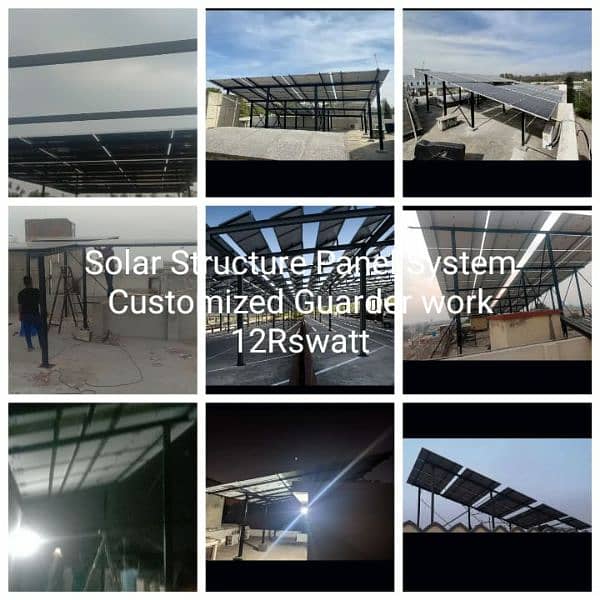 Elevated Solar Structure customized Guarder Work 12 rup watt 0