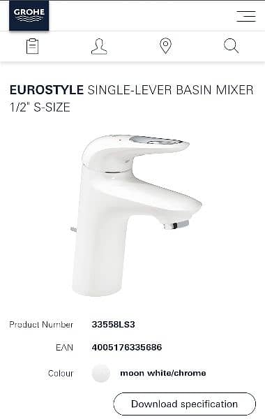 Grohe Basin Mixer Concetto and Eurostyle 1