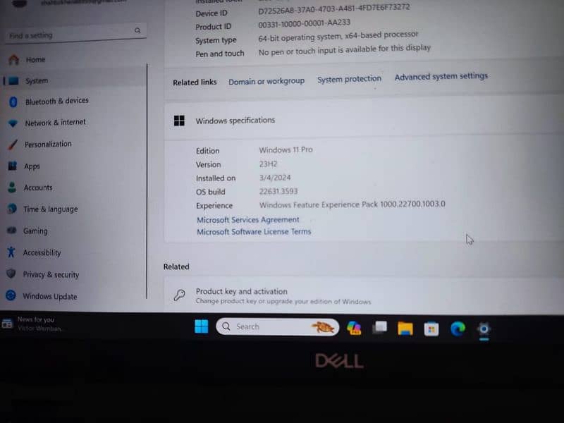 Dell i7 8th generation Laptop 4