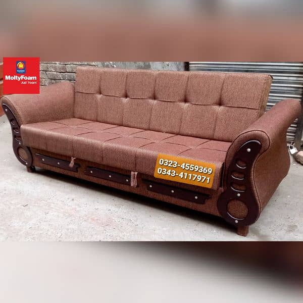 Molty double bed sofa cum bed/dining table/stool/Lshape sofa/chair 11