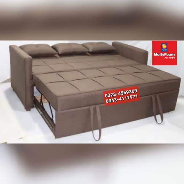 Molty double bed sofa cum bed/dining table/stool/Lshape sofa/chair 17