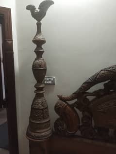 Nawab's Antique King Size Bed with Side Tables