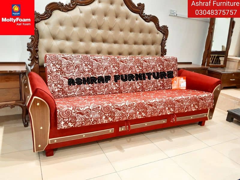 Molty| Sofa Combed|Chair set |Stool| L Shape |Sofa|Double Sofa Cum bed 13