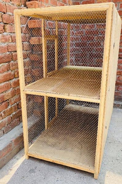 DOUBLE PORTION Solid wood cage 5