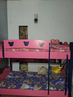 wooden bunk bed 0