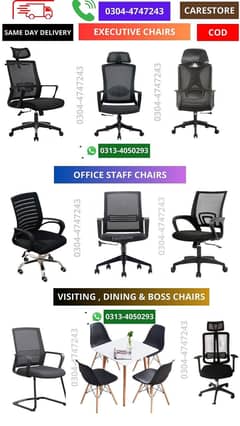 Executive chair, Office Chair, Computer chair, Visiting Chairs, Dining