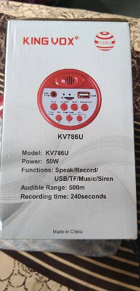 Megaphone Speaker KINGVOX Model KV786U 1