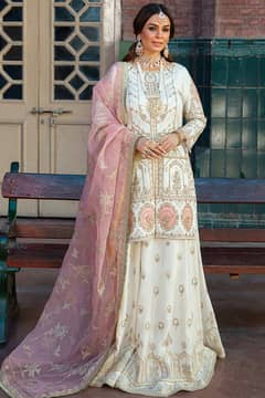 Naqshi dress, size small, nikah dress, raw silk