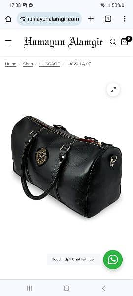 orignal leather duffel Bag humayoun Almgir 6