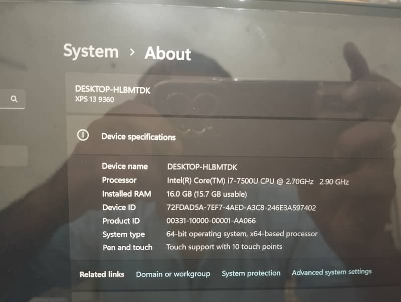 DELL XPS 13 9360 i7 7th gen with touch screen 3