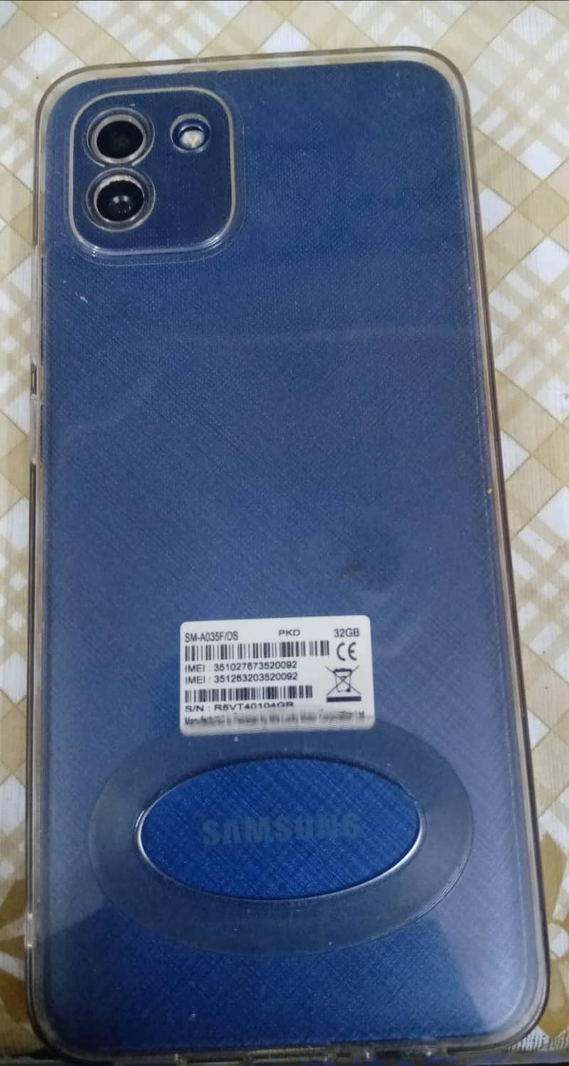 Samsung A03 mobile with box and charger (Best Condition) Blue color. 1