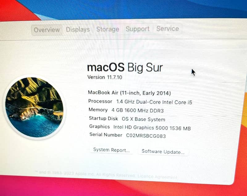 Apple Macbook Air (Early 2014) 11 Inch 4GB/128GB 1