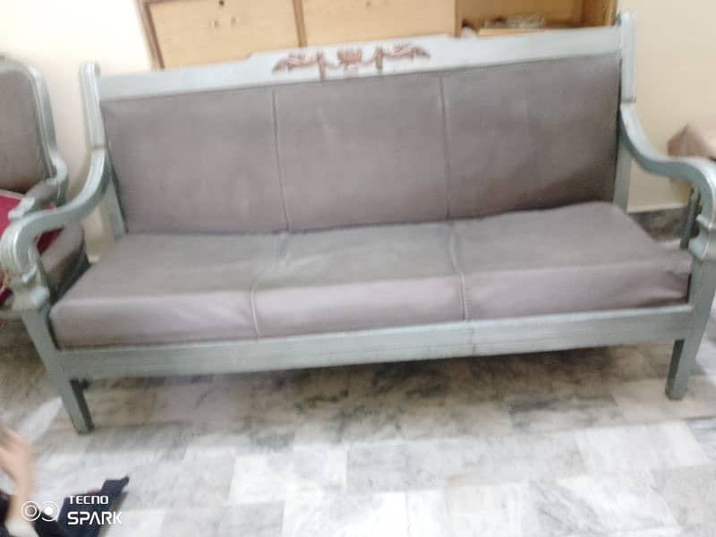 deco paint wooden sofa set 3