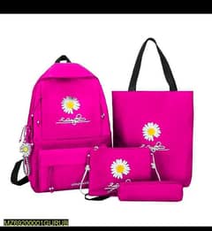 Girls daisy print backpacks , pair of 4