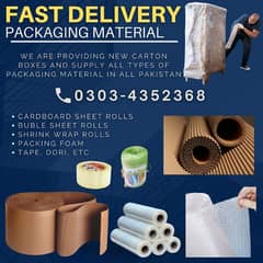 cardboard roll, Tape, Bubble sheet, sharing wrap rol, packing material