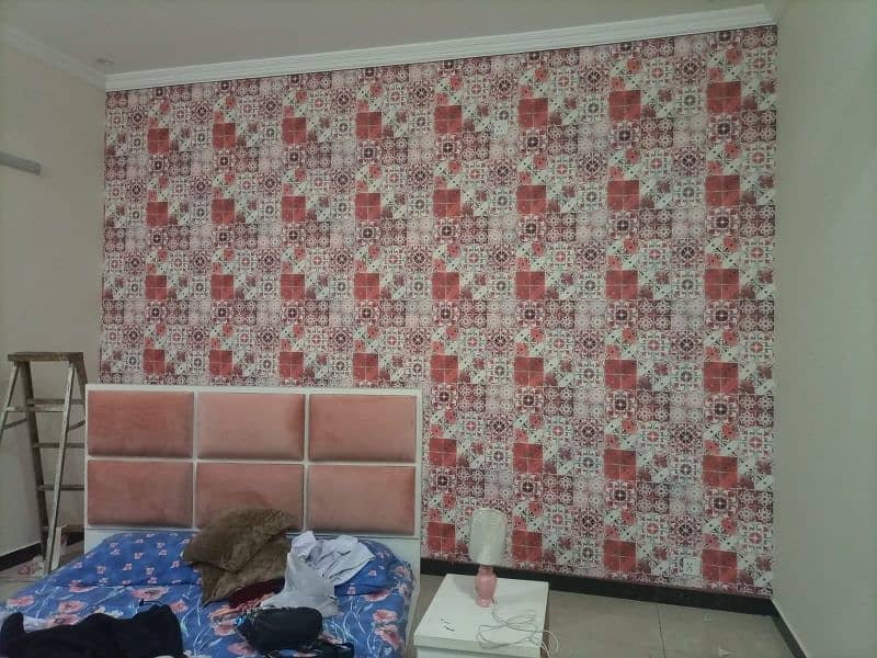wallpaper/wpc pannel/frosted paper/false ceiling/wall pictures/tv rack 16