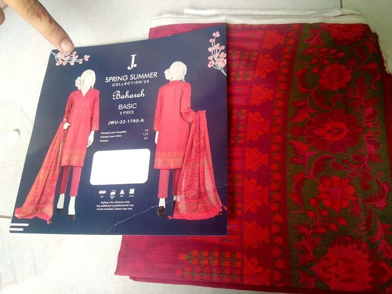 Branded 2 Pcs Unstitched Women Dress|Lawn Dress |Eid Collection 7