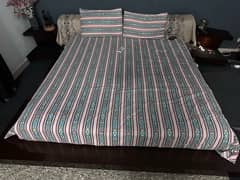 bed set / Queen bed / side table / wooden bed / double bed