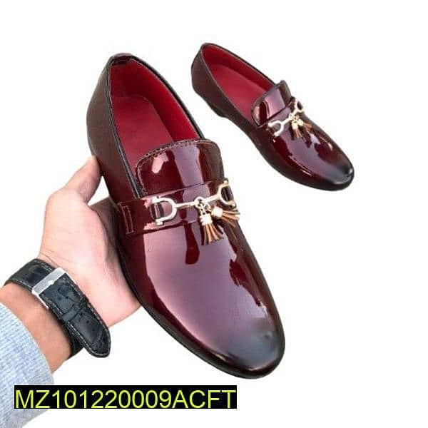 Mens Synthetic Leather Handmade Patent Shoes 2
