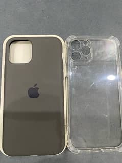iphone 11 pro official silicon case and transparent case