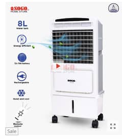 Sogo air cooler rechargeable with led light