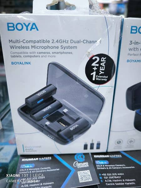 Boya wireless mic all in 1, BoyaLink Boyamic and boya 4 mic channel 3